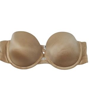 Bra 36B Maidenform Womens Beige Strapless Underwire Padded Demi